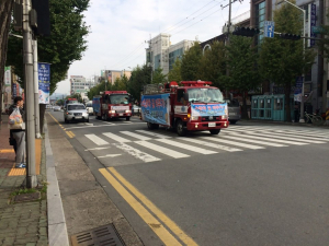 경주소방서, 전국단위 소방차 길터주기 훈련 실시 
