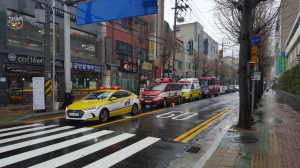 경주소방서, 소방차 길터주기 국민참여 훈련 실시 