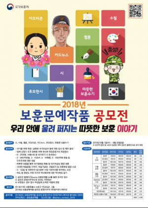 경북남부보훈지청, 2018년 보훈문예작품 공모전 개최 