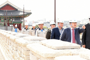 경주시 주낙영 시장, 경주읍성 복원 현장 사전점검 