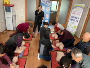 경주시 보건소, 월성동 경로당 찾아 `심폐소생술과 응급처치` 교육 