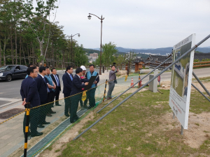 주낙영 경주시장, 화랑마을 체험형 수영장 공사 진행상황 점검 