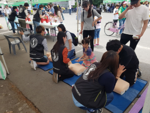 경주대, 환경대축제장에서 생명안전체험 재능기부 