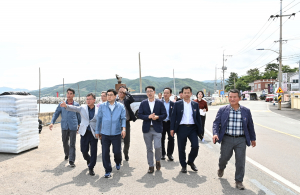 주낙영 경주시장, 양남 수렴항 어촌뉴딜 300사업 현장 점검