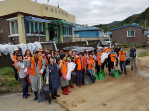 경주소방서 의용소방대, 울진 지역 수해 복구 봉사활동 펼쳐 