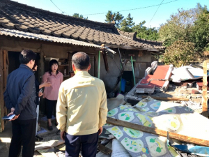 경주시 내남면, 태풍 침수피해 주민 위로 `주택 현장 점검` 