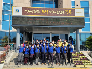 경주시 안강읍, 주민자치위원회 우방.한동 상가 일대 방역소독 