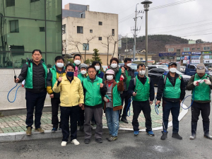 경주시 불국동 체육회. 새마을협의회 `취약지역` 방역소독 