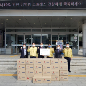경주시, 한국수력원자력 방역종사자 개인용 소독제 1,000개 기증 