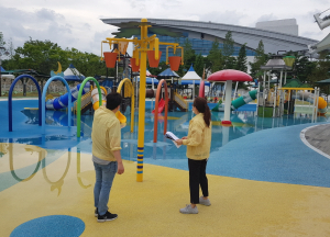 경주시, 물놀이장 생활방역 지침 이행 등 점검
