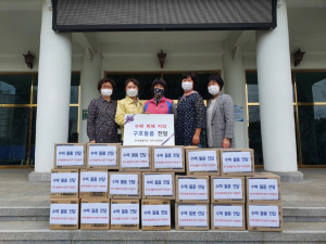 한국생활개선 경주시연합회, 수해 피해 지역 주민 위로 `구호물품` 전달 