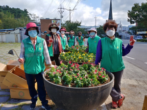 경주시 불국동, 새마을부녀회 `꽃으로 가득한 아름다운 볼거리 제공` 