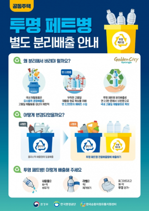 경주시, 공동주택 ‘투명페트병 별도 분리배출’ 의무화 시행