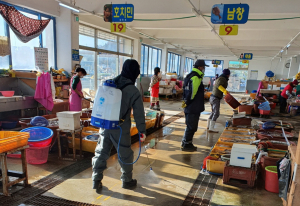 경주시 양남면, 의용소방대 코로나 방역소독