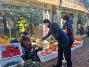 경주시 중부동, 전통시장 마스크 착용 독려 캠페인 전개 