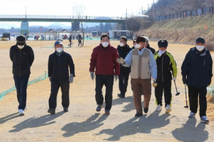 주낙영 경주시장, 서천 파크골프장 현장 안전점검