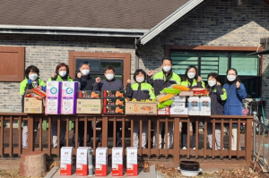 경주시 산내면, 전담의용소방대 노인복지시설 생필품 전달