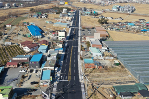 경주시 `안강 중앙로` 17년 만에 왕복 4차선 도로로 전면 개통 