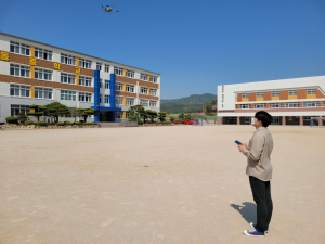 경주교육지원청 이음학교지원센터, 학교 전경 드론 촬영 지원