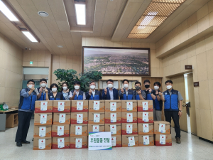 한국수력원자력, 성장사업본부 봉사단 `추석 명절 이웃돕기` 후원물품 전달