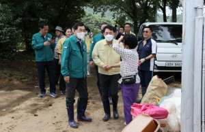 주낙영 경주시장, 추석 연휴 반납 `나흘째 피해 현장 수습 강행군 이어가`