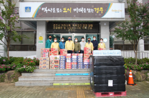 경주시의회, 태풍 피해입은 읍. 면. 동에 위문품 전달