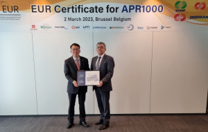 한국수력원자력, 유럽수출형 원전 APR1000 유럽사업자협회 설계인증 취득