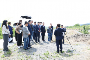 주낙영 경주시장, 북경주 파크골프장 조성 현장 진행상황 점검