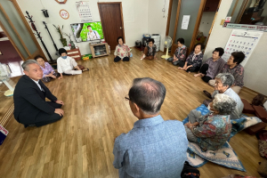 경주시 용강동, 손기복 신임 동장 `경로당 순회` 부임 인사