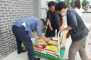경주시 건천읍, 화랑고속관광(주) 차고지 개소식 쌀 화환 기탁