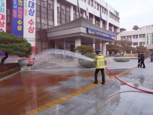 경주시, 청사 화재 대비 합동 소방훈련 개최