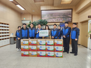 한국수력원자력, 건설사업본부 봉사단 설명절 맞이 이웃돕기 후원물품 전달