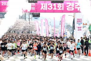 경주시, 경주벚꽃마라톤대회 1만 2천명의 선수 참가 `벚꽃비 맞으며 보문관광단지 달려`