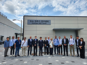 한국수력원자력, 세르비아 사절단 `수소 전주기 연구센터` 방문