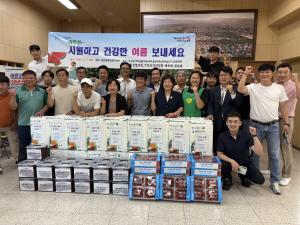 동천동, 경로당 방문 안부인사“어르신~ 시원하고 건강한 여름 보내세요”