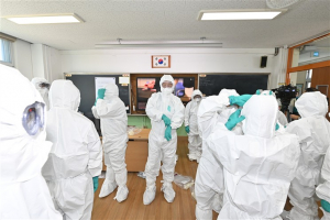 양남중학교, 을지연습 기간 중 전교생 방사능 누출 대피 훈련 실시