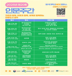 동국대 WISE캠퍼스 인문도시사업단 인문주간  프로그램 진행
