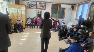 이성미 신임 불국동장, 경로당 방문 부임인사