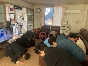 황오동 신임동장 병오년 경로당 새해 인사