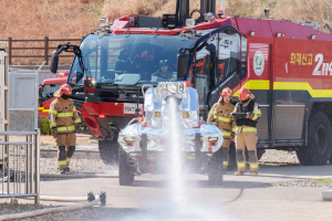 월성본부-영남119특수구조대, 화재진압 합동훈련 실시