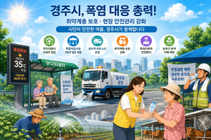 경주시, 폭염 대응 종합대책 본격 가동…취약계층 보호·현장 안전 강화