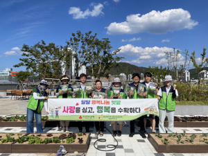 황성동 달달복지단, 텃밭 첫 수확물로 이웃사랑 실천