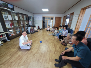 이정우 산내면장, 폭염 대비 무더위쉼터 방문