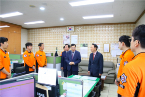 추석 앞두고 경주소방서 찾은 김석기 의원·주낙영 시장·임활 의장